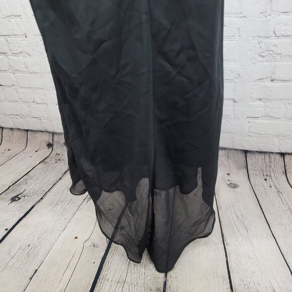 Celavie Collection Black Chiffon Rhinestone Maxi Dress USA Made Size Small S - Picture 11 of 14